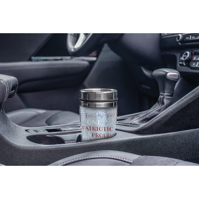 Elanze Designs Sparkling Red One Patriotic Proud Mom Branches 16 ounce Stainless Steel Travel Tumbler