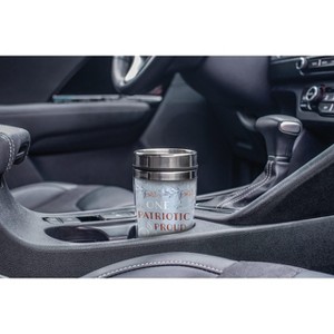 Elanze Designs Sparkling Red One Patriotic Proud Mom Branches 16 ounce Stainless Steel Travel Tumbler - 1 of 2