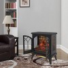 SEVOBAL Fireplace Insert Heater Mantel 3D Flame Quartz Fireplace Stove Bottom Air Outlet Fire Place Panoramic 3-Side View, Black, 28.15"*15.35"*26.57" - 2 of 4