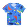 MyKids-USA Summer Baby Kids Colorful Dinosaurs Pattern T-shirt and Shorts Casual Clothing Set for Boys - 3 of 4