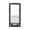 Modern Metal & Glass Pillar Candle Holder - Handcrafted Aluminum Frame with Clear Glass Hurricane - Ideal for Home, Office, Living Room, & Bedroom - 3 of 4