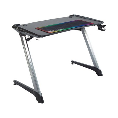 Lynx LED Gaming Desk Black - X Rocker