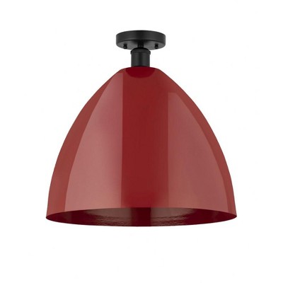 Plymouth Dome - 1 Light Semi-Flush Mount In Industrial Style-18.75 Inches Tall and 16 Inches Wide