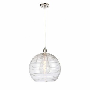 Athens Deco Swirl - 1 Light Pendant In Industrial Style-16.88 Inches Tall and 13.75 Inches Wide - 1 of 1
