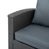 GlasFlength Patio Seating Sets 4PCS, Cushions, Outdoor Furniture, Deep Seat, Sectional Chat Set with Cushions, Blue, 45.25"*25.75"*29.75" - 4 of 4
