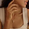 Personalized Bubble Letter Necklace | 14K Gold Plated Custom Initial Pendant - Dainty Chunky Name Jewelry Gift for Her - 3 of 4