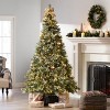 NicBex 7 FT Pre-Lit Mixed Hinged Tree Artificial Xmas Tree with Snow, Glitter, 78 Frosted Pine Cones and 650 Clear LED Lights for Home, Shops, Green - 3 of 4
