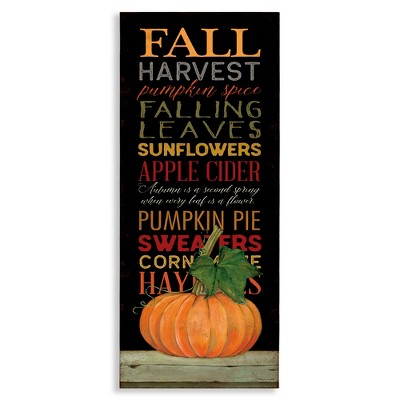 Stupell Industries Fall Harvest Autumn Seasonal, 13" x 30"