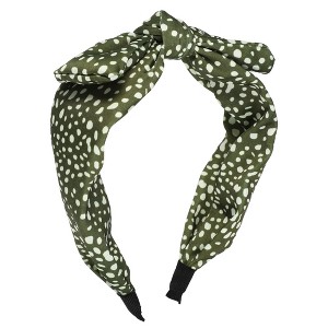 Unique Bargains Women's Fashion Leopard Spot Wide Bow Headbands - 1 of 4