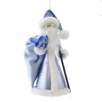 Italian Ornaments 6.0" Cerulean Santa Ornament Sky Stars Italian  -  Tree Ornaments