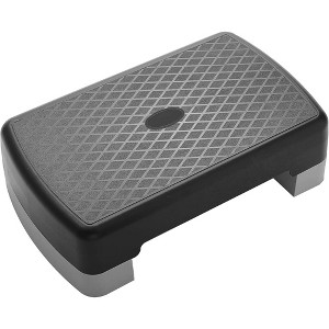 Fitvids 18" Workout Aerobic Stepper Platform with Adjustable Risers, Black/Gray - 1 of 4