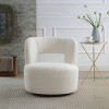 Modern Swivel Accent Chair with Soft Upholstery,Compact Swivel Chair,Comfortable Barrel Chair for Living Room Reading Corner-Maison Boucle - 2 of 4