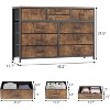 Jojoka 10 Drawer Dresser TV Stand with Non-Woven Organizer, Small TV/Media Stand with Metal Frame - 2 of 4