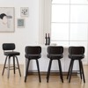 Bekrvio 26"/29” Swivel Bar Stools Set of 4, Upholstered Faux Leather Barstools with Back, Bar Chairs Island Stools for Kitchen Counter - 2 of 4