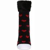 Memoi Women's Hearts Plush Cabin Socks Black 9-11 - 2 of 4