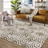 Machine Washable Area Rug Non Slip Low Pile Soft Distressed Foldable Stain Resistant Contemporary Carpet for Bedroom Living Dining Room Brown - 3 of 4