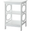 HomeStock Belmont End Table with Sleek Octagon Cutouts and Multiple Tiers, Stylish Accent Side Table with Open Storage for Living Room or Bedroom - 4 of 4