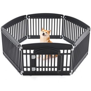 TUYOHW 4/6-panel Portable Dog Playpen for Indoor & Outdoor Use,Folding Pet Fence with Lockable Door for Small & Medium Dogs - 1 of 4