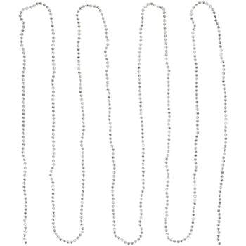 Northlight 15' Shiny Silver Metallic Faceted Beaded Christmas Garland - Unlit