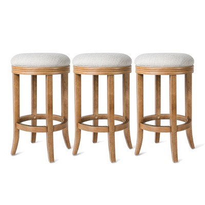 Maven Lane Eva Rotating Backless Kitchen Stool, Set of 3