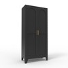 Ridstar 70.87 in. H Stylish Double-Door Metal Storage Cabinet with Doors and Adjustable Shelves-Black - 4 of 4