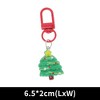 Unique Bargains Christmas Keychain Lobster Clasp Alloy Resin Multicolor 1 Pc - 2 of 3