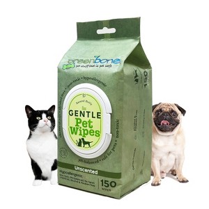 Greenbone Unscented Soothing Dog Wipes - 150ct - 1 of 4