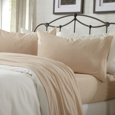 Ultra-Soft Cotton Heathered Melange Jersey Knit Sheet Set - Great Bay Home