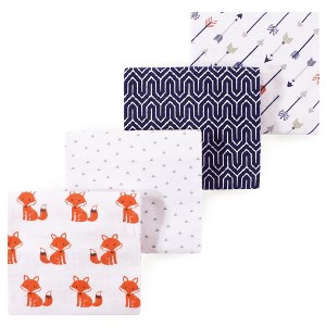 Luvable Friends Little Treasure Flannel Receiving Blankets 4pk - 1 of 1