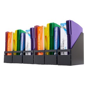 IRIS USA Letter/Legal File Metal Magazine File Holders, Black - 6Pack - 1 of 4