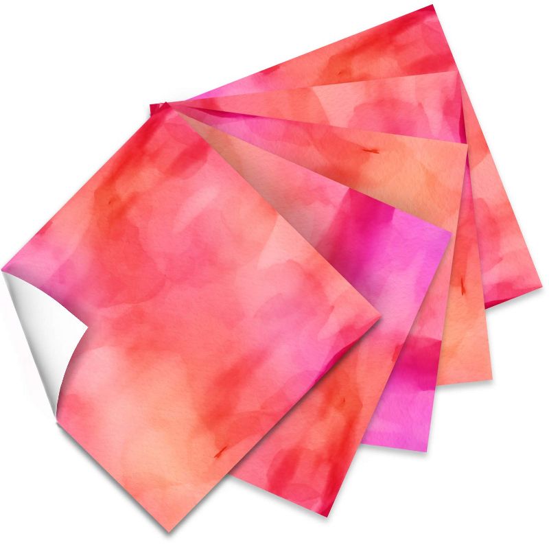 Craftopia Watercolor Patterned Vinyl Squares, 5 Pack, Pink, 1 of 5