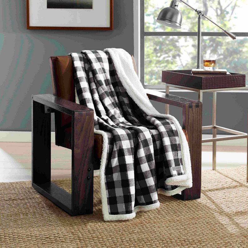 50"x60" Cabin Plaid Throw Blanket with Square Throw Pillow Set- Eddie Bauer, 5 of 10
