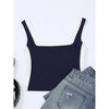 INSPIRE CHIC Women's Sleeveless Square Neck Crop Color Block Sports Summer Tank Top - 3 of 4