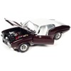 1970 Buick GS Stage 1 Burgundy Mist Metallic with White Top and Interior (MCACN) 1/18 Diecast Model Car by Auto World - 2 of 4