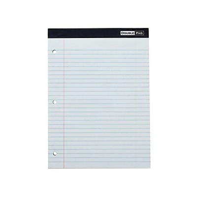 MyOfficeInnovations Double Pad Notepads 8.5x11.75 White 100 Sh/Pd 6 Pd/Pk 478900