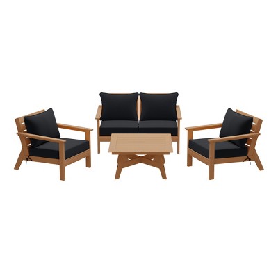 WestinTrends Avalon Outdoor 5-Piece Modular Sectional Patio Furniture Sofa Set