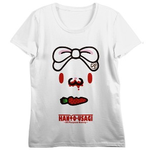 All Purpose Bunny Character Without Outline Crew Neck Short Sleeve Women's White T-shirt - 1 of 3
