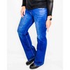 Women's Wo's Mid Rise Long Straight Jeans - Plus - RISEN 1X - 3 of 4