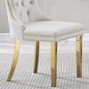 NicBex High-End Velvet Upholstered Tufted Dining Chairs Set of 2 with Mirrored Steel Legs,Modern Accent Chairs for Dining Room,Office - 4 of 4