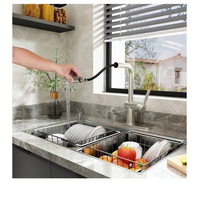Brushed Nickel Single-Handle Pull-Out Spray Kitchen Faucet