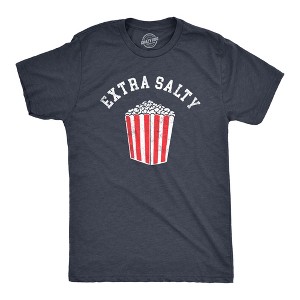 Mens Extra Salty T Shirt Funny Large Popcorn Upset Mad Joke Tee For Guys - Crazy Dog Men's T Shirt - 1 of 4