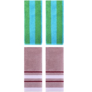 REGALWOVEN 4 Pcs Soft Absorbent Stripe Bathroom Hand Towel for Home - 1 of 4