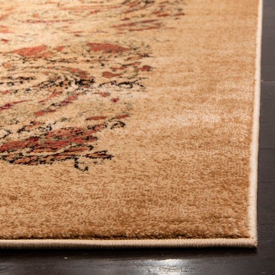 Beige and Multicolor Paisley Medium Pile Area Rug 6' x 9'