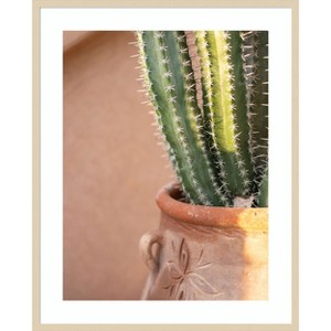 Amanti Art Green On Orange by Raisa Zwart Wood Framed Wall Art Print - 1 of 4