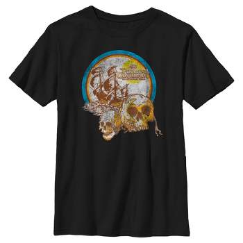 Boy's Pirates of the Caribbean: On Stranger Tides Distressed Skull Logo T-Shirt