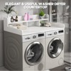 Washer Dryer Countertop, Laundry Countertop Wwith 2-Tier Storage Shelf & Edge Rails, Laundry Over Washing Top Protector for Washer and Dryer - 3 of 4