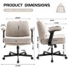 Criss-Cross Flip-Arm Chair ¨C Thick Cushion Wide Seat, Wheels & Swivel for Home/Apartment/Bedroom - 3 of 4