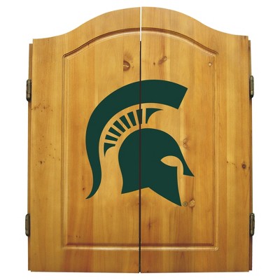 NCAA Imperial Bristle Dart Board and Cabinet Michigan State Spartans