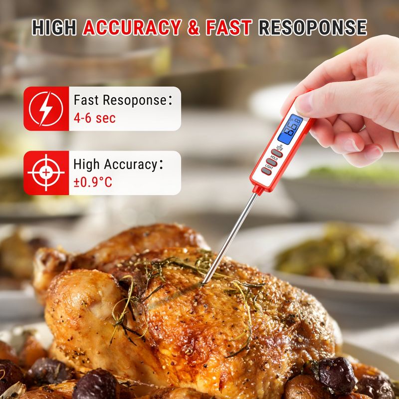 ThermoPro TP01AW Digital Meat Thermometer Long Probe Instant Read Food Cooking Thermometer for Grilling BBQ Smoker Grill Kitchen Thermometer, 2 of 12