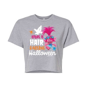 Women's - Trolls - Have A Hair Raising Halloween Poppy Cropped Graphic T-Shirt - 1 of 4